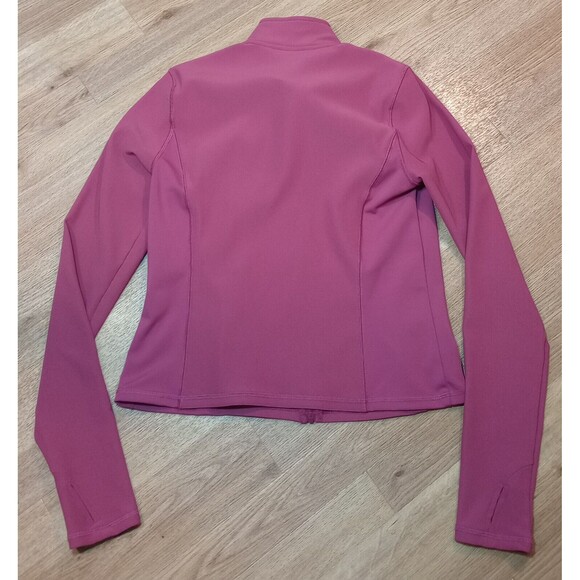 Spyder Jacket Womens Medium Pink Sweatshirt Full Zip Zipped Pockets Stretch Gym - Picture 9 of 16